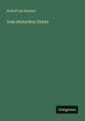 bokomslag Vom deutschen Geiste