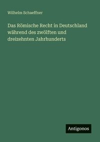 bokomslag Das Römische Recht in Deutschland während des zwölften und dreizehnten Jahrhunderts