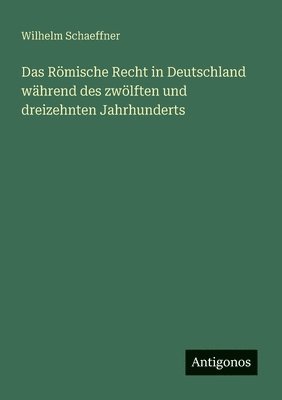 bokomslag Das Römische Recht in Deutschland während des zwölften und dreizehnten Jahrhunderts