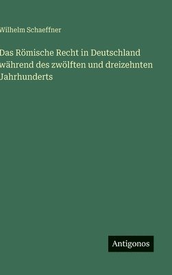 bokomslag Das Römische Recht in Deutschland während des zwölften und dreizehnten Jahrhunderts