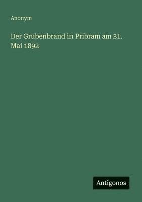 bokomslag Grubenbrand in Pribram am 31. Mai 1892