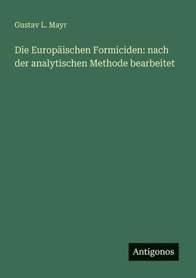 bokomslag Europäischen Formiciden