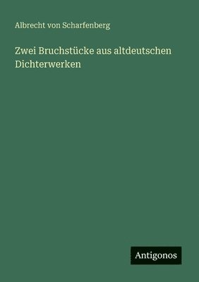 bokomslag Zwei Bruchstücke aus altdeutschen Dichterwerken