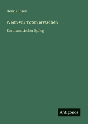 bokomslag Wenn wir Toten erwachen: Ein dramatischer Epilog