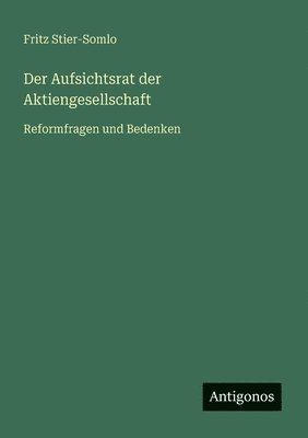bokomslag Aufsichtsrat der Aktiengesellschaft