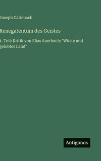 bokomslag Renegatentum des Geistes