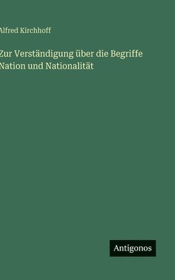 bokomslag Zur Verständigung über die Begriffe Nation und Nationalität