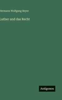 bokomslag Luther und das Recht