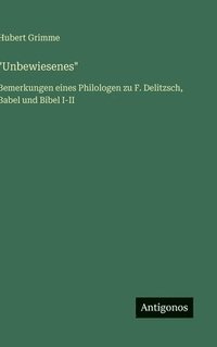 bokomslag "Unbewiesenes"