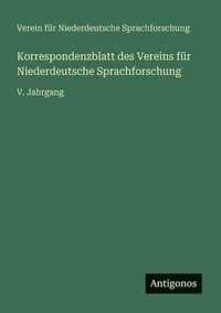 bokomslag Korrespondenzblatt des Vereins für Niederdeutsche Sprachforschung