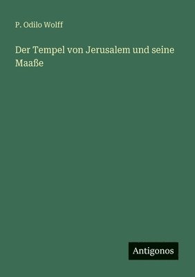 bokomslag Tempel von Jerusalem und seine Maaße