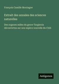 bokomslag Extrait des annales des sciences naturelles