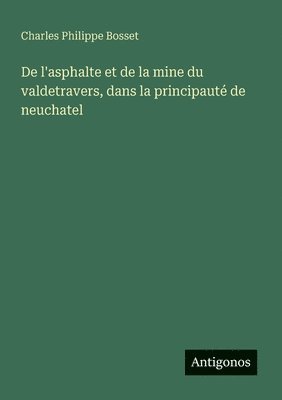 bokomslag De l'asphalte et de la mine du valdetravers, dans la principauté de neuchatel