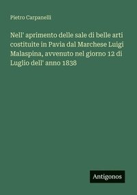 bokomslag Nell' aprimento delle sale di belle arti costituite in Pavia dal Marchese Luigi Malaspina, avvenuto nel giorno 12 di Luglio dell' anno 1838