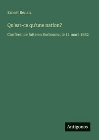 bokomslag Qu'est-ce qu'une nation?