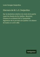 bokomslag Discours de M. L.G. Desjardins