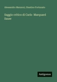bokomslag Saggio critico di Carlo Marquard Sauer