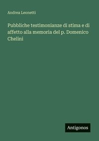 bokomslag Pubbliche testimonianze di stima e di affetto alla memoria del p. Domenico Chelini