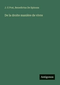 bokomslag De la droite manière de vivre