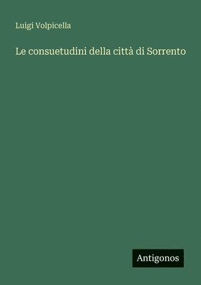 bokomslag consuetudini della città di Sorrento