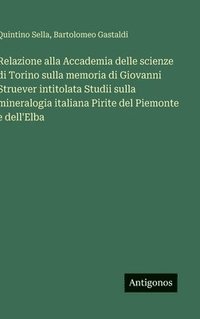 bokomslag Relazione alla Accademia delle scienze di Torino sulla memoria di Giovanni Struever intitolata Studii sulla mineralogia italiana Pirite del Piemonte e dell'Elba