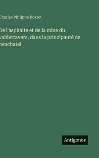 bokomslag De l'asphalte et de la mine du valdetravers, dans la principauté de neuchatel