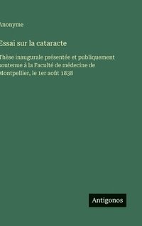 bokomslag Essai sur la cataracte