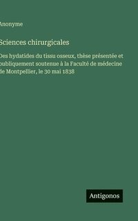 bokomslag Sciences chirurgicales