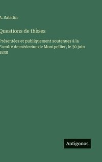 bokomslag Questions de thèses