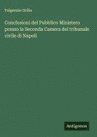 bokomslag Conclusioni del Pubblico Ministero presso la Seconda Camera del tribunale civile di Napoli