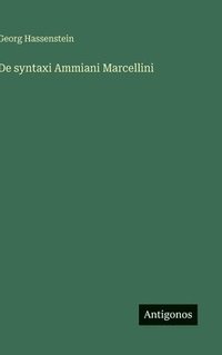 bokomslag De syntaxi Ammiani Marcellini
