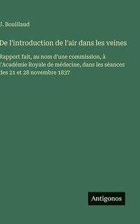 bokomslag De l'introduction de l'air dans les veines