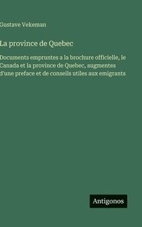 bokomslag province de Quebec