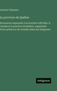 bokomslag province de Québec