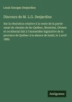 bokomslag Discours de M. L.G. Desjardins
