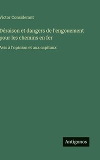 bokomslag Déraison et dangers de l'engouement pour les chemins en fer:Avis à l'opinion et aux capitaux