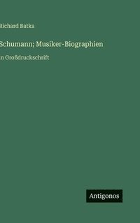 bokomslag Schumann; Musiker-Biographien: in Großdruckschrift