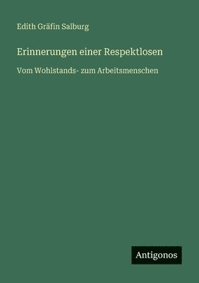 bokomslag Erinnerungen einer Respektlosen