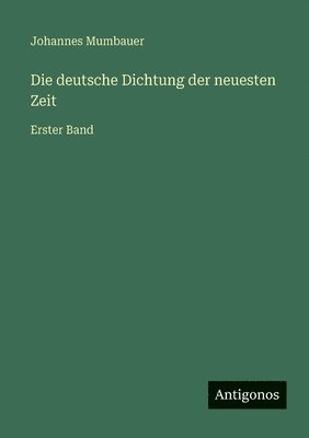 bokomslag deutsche Dichtung der neuesten Zeit