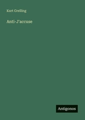 bokomslag Anti-J'accuse