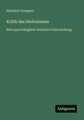 bokomslag Kritik des Hedonismus