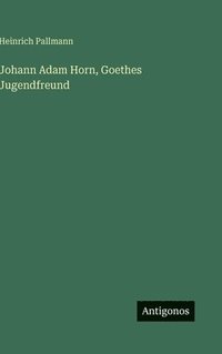 bokomslag Johann Adam Horn, Goethes Jugendfreund