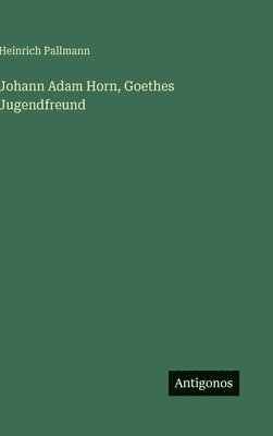 bokomslag Johann Adam Horn, Goethes Jugendfreund
