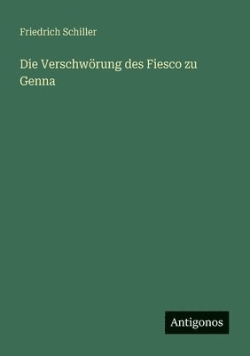 bokomslag Verschwörung des Fiesco zu Genna