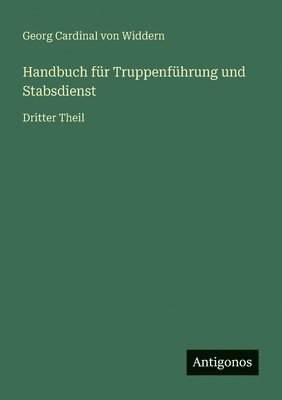 bokomslag Handbuch für Truppenführung und Stabsdienst