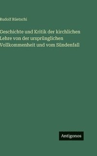 bokomslag Geschichte und Kritik der kirchlichen Lehre von der ursprünglichen Vollkommenheit und vom Sündenfall
