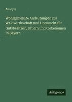 bokomslag Wohlgemeinte Andeutungen zur Waldwirthschaft und Holzzucht für Gutsbesitzer, Bauern und Oekonomen in Bayern