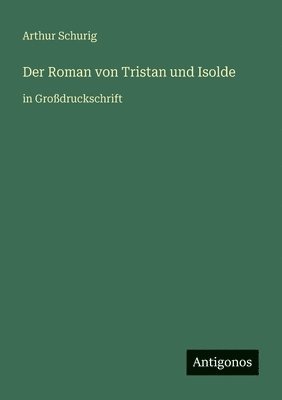 Arthur Schurig - Roman von Tristan und Isolde, Häftad