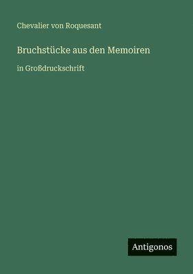Bruchstücke aus den Memoiren