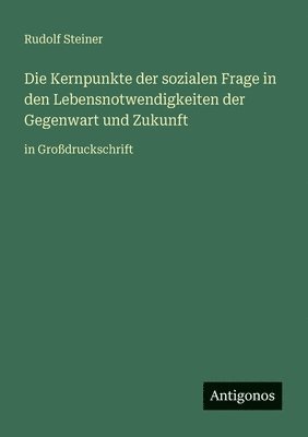 Rudolf Steiner - Kernpunkte der sozialen Frage in den Lebensnotwendigkeiten der Gegenwart und Zukunft, Häftad